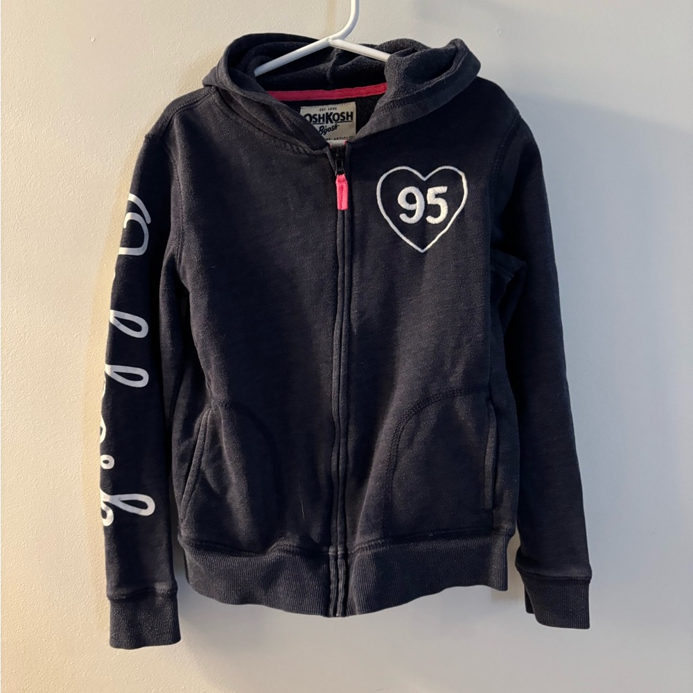 OshKosh B'gosh Kids Dark Hoodie with Heart and Number Design